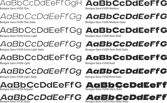 Benigne Sans Font Preview