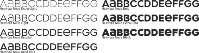 Heavitas neue Font Preview