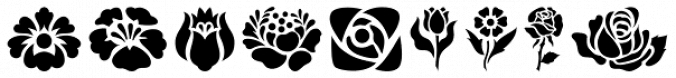 Folk Art Flowers Font Preview