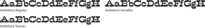 Acklebury Font Preview