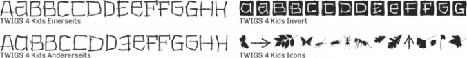 TWIGS 4 kids Font Preview