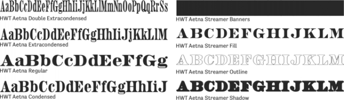 HWT Aetna Font Preview