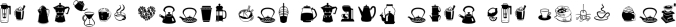 Coffee & Tea Dingbat Font Font Preview