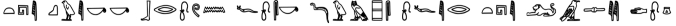 Egyptian Hieroglyph Font Preview