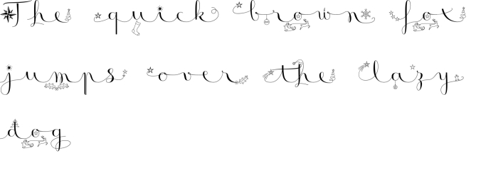Badinerie Christmas Font Preview