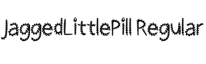 Jagged Little Pill Font Preview