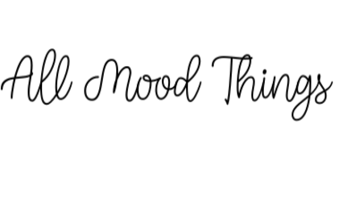 All Mood Things Font Preview