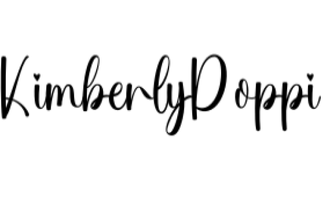 Kimberly Poppi Font Preview