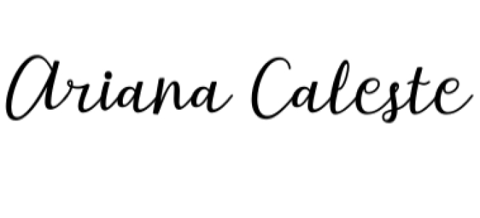Ariana Caleste Font Preview