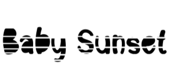 Baby Sunset Font Preview