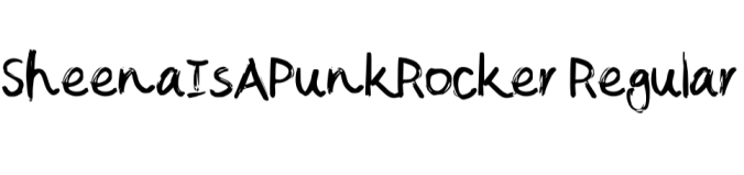 Sheena is a Punk Rocker Font Preview