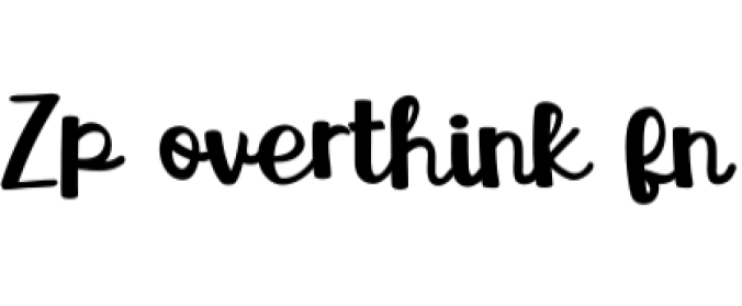 Overthink Font Preview