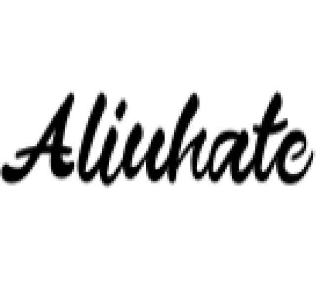 Aliuhate Font Preview