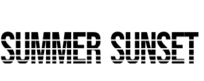Summer Sunset Font Preview