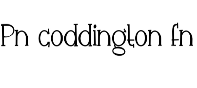 Coddington Font Preview