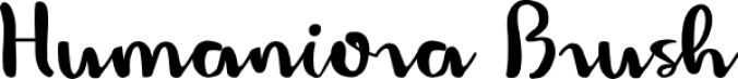 Humaniora Brush Font Preview