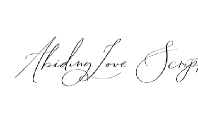 Abiding Love Font Preview