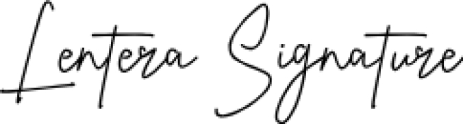 Lentera Signature Font Preview