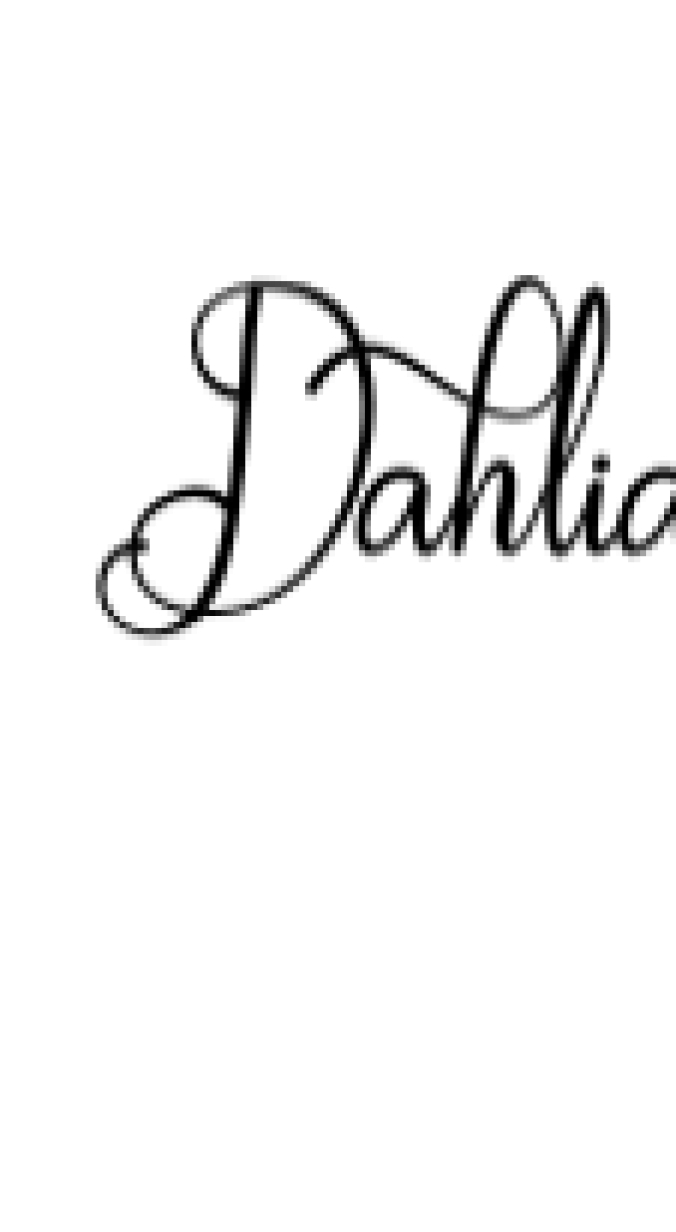 Dahlia Font Preview