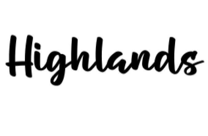 Highlands Font Preview