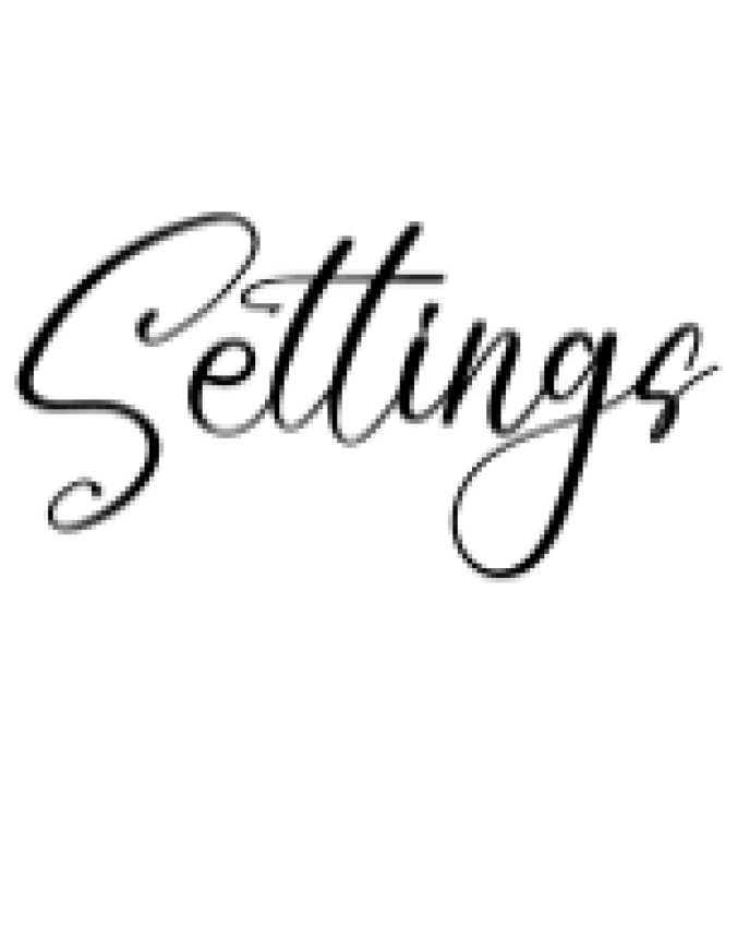 Settings Font Preview