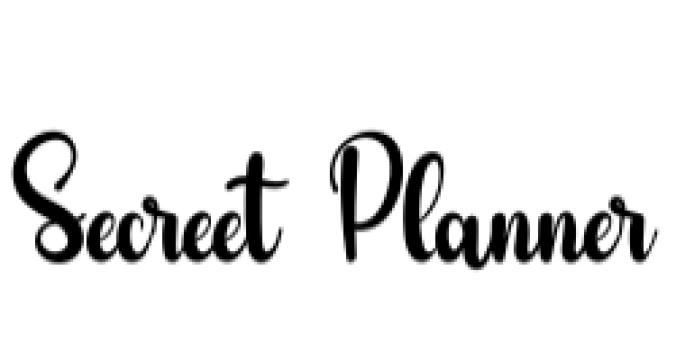 Secreet Planner Font Preview