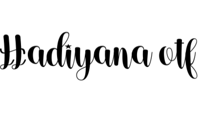 Hadiyana Font Preview