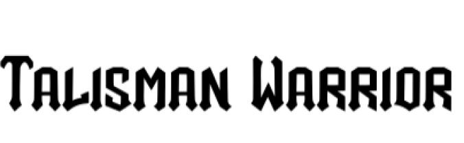 Talisman Warrior Font Preview