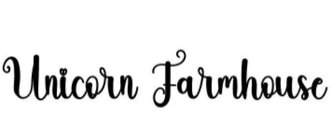 Unicorn Farmhouse Font Preview