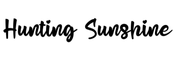 Hunting Sunshine Font Preview