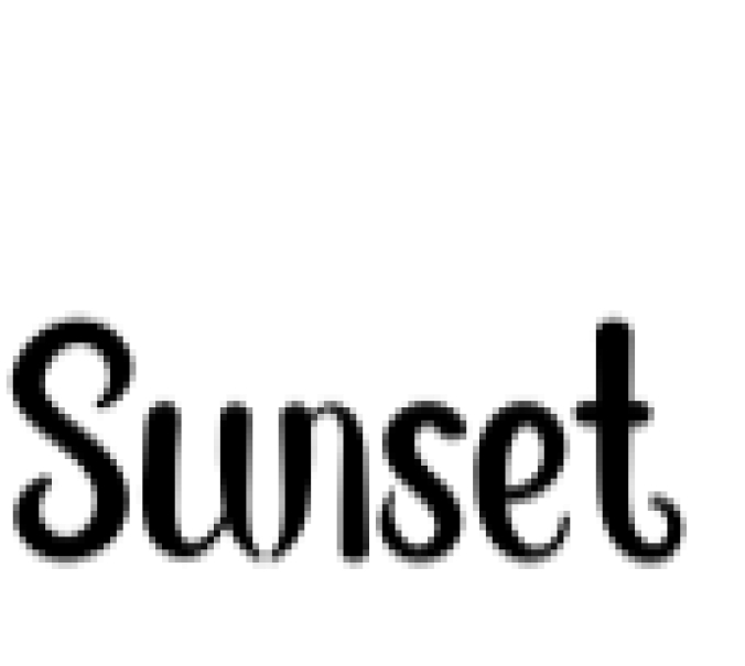 Sunset Font Preview