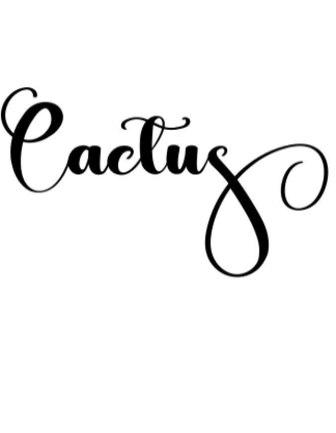 Cactus Font Preview