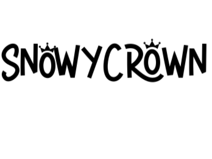 Snowy Crown Font Preview