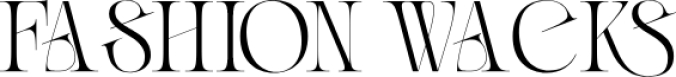 Fashion Wacks Font Preview