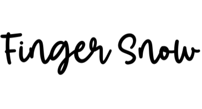 Finger Snow Font Preview