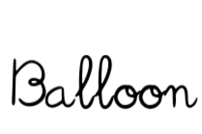 Balloon Font Preview