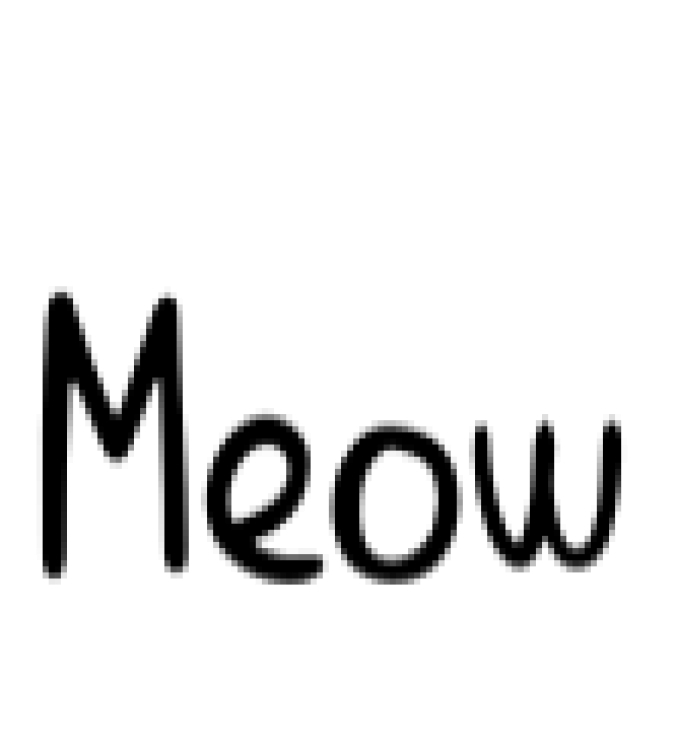 Meow Font Preview