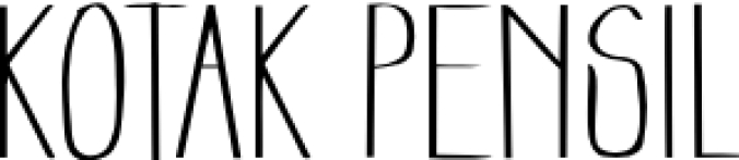 Kotak Pensil Font Preview
