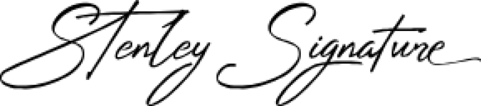 Stenley Signature Font Preview
