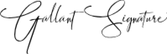 Gallant Signature Font Preview