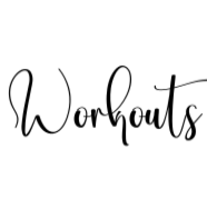 Workouts Font Preview