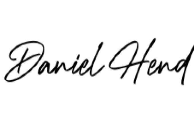 Daniel Hend Font Preview