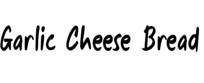 Garlic Cheese Bread Font Preview