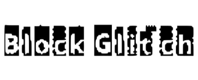 Block Glitch Font Preview