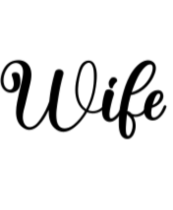 Wife Font Preview
