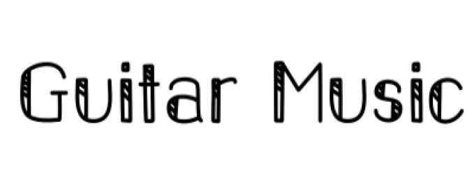 Guitar Music Font Preview