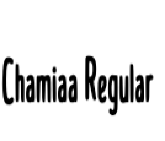 Chamiaa Font Preview