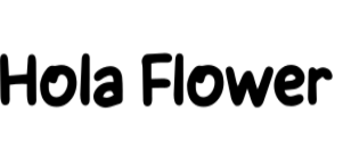 Hola Flower Font Preview