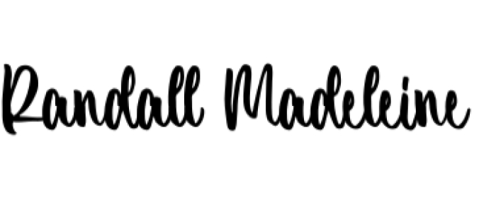 Randall Madeleine Font Preview