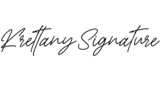 Krettany Signature Font Preview